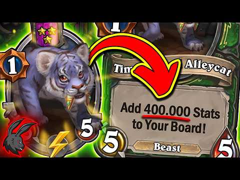 CRAZY Alleycat Strategy DESTROYS the Lobby! | Hearthstone Battlegrounds